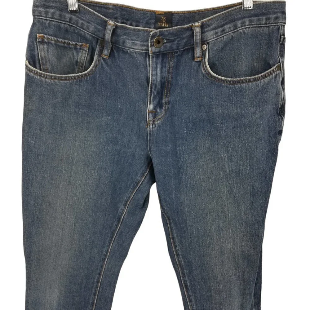 Roark Hwy 133 Slim Straight Fit Stretch Jeans Size 35 x 30 Medium Wash 5 Pocket
